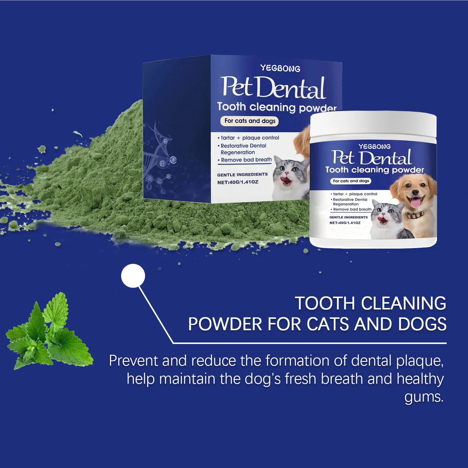 Dental Powder For Pet Teeth Cleaning Products Dogs Bad Breath Treatment Plaque off Teeth Stone Tartar Remover Cats Dental Care