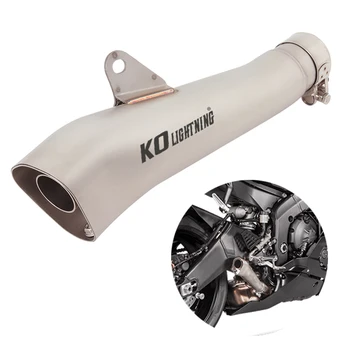 45MM FOR YAMAHA YZF R6 2006-2022 Motorcycle Exhaust Tail Pipe Escape Muffler Silencer Stainless Steel Tube 320MM Length