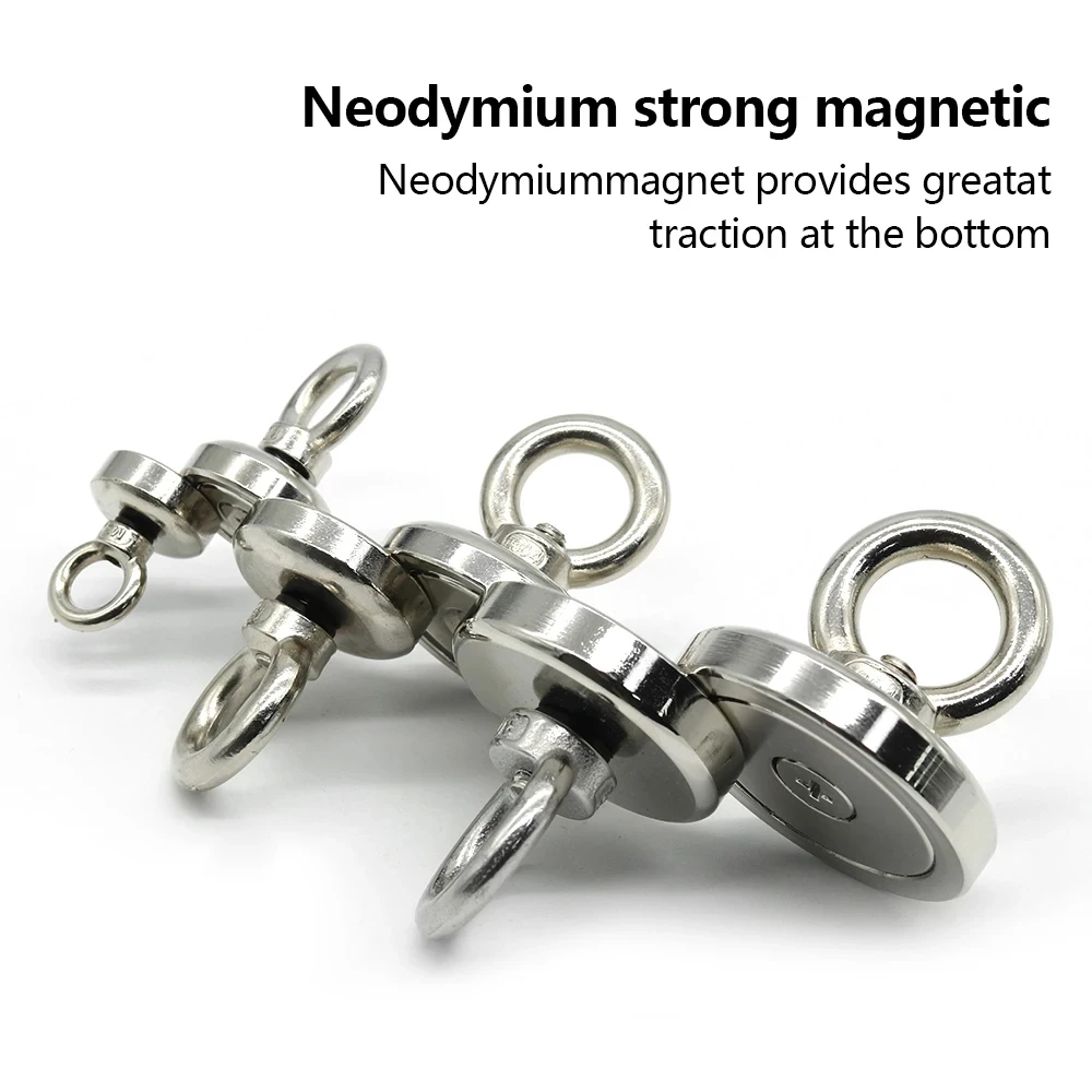 Fishing Magnets D16~D42mm Super Strong Neodymium N52 Heavy Duty Rare Earth with Countersunk Hole Eyebolt Salvage
