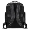 Business Men Real Cow Leather Big Rucksack 17 inch Laptop Backpack Travel Shoulder Bag Hidden USB Interface Bags Boys Schoolbag 4