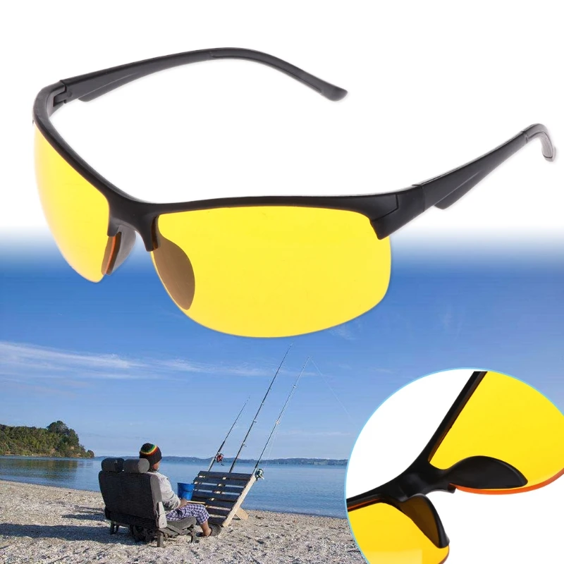 2022 Night Vision Glasses Man Fishing Cycling Outdoor Sunglasses Yellow