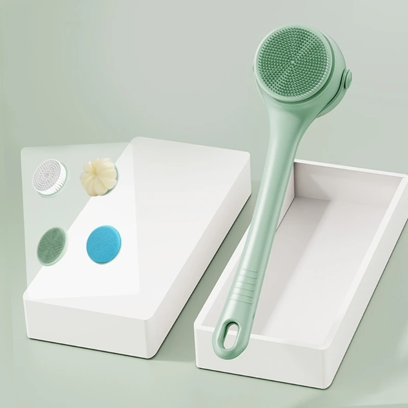 Electric Bath Brush Multi Brush Head Cleaning Tool Multifunction Handheld Household Rechargeable Bath Toiletries
