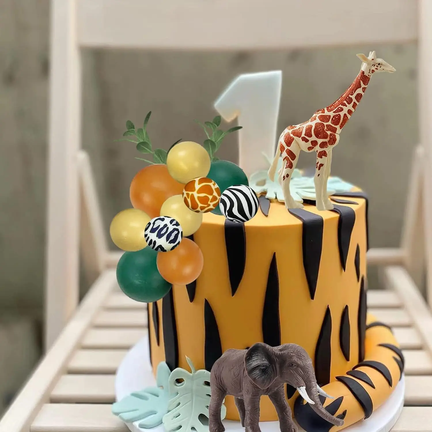 Bälle mit Tieren-Aufdruck für Kuchendekoration, Leoparden-Tiger-Zebra-Aufdruck, Dschungel-Cup-Kuchenbälle, DIY, Safari, Geburtstag, Babyparty, Party – Detail 9