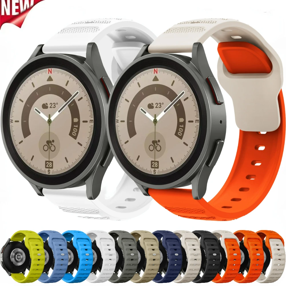 

Силиконовый ремешок 20 мм 22 мм для Samsung Galaxy Watch 6/Classic/4/5/Pro/Active 2/Gear S3, ремешок для часов Huawei