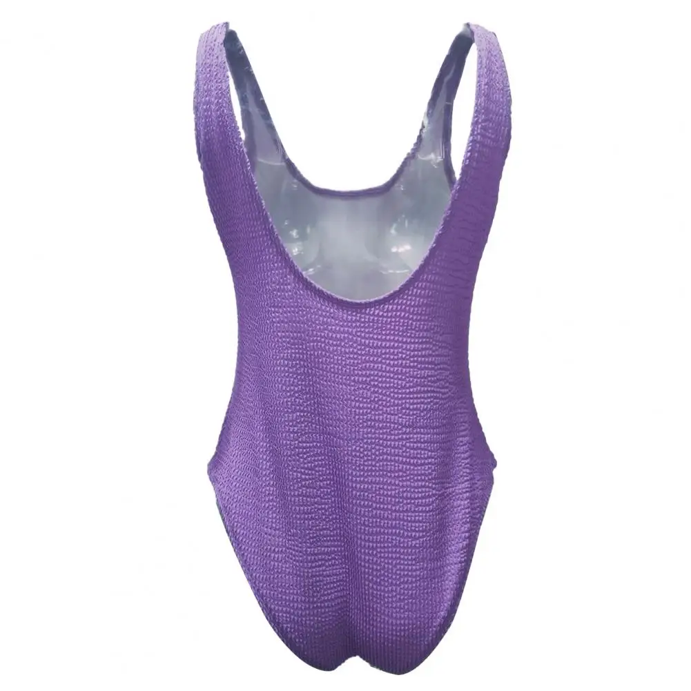 

One-piece Bikini Stylish Women's Monokini Swimsuit with Wave Stripe Design Quick Dry Breathable Beachwear Padded for Slim