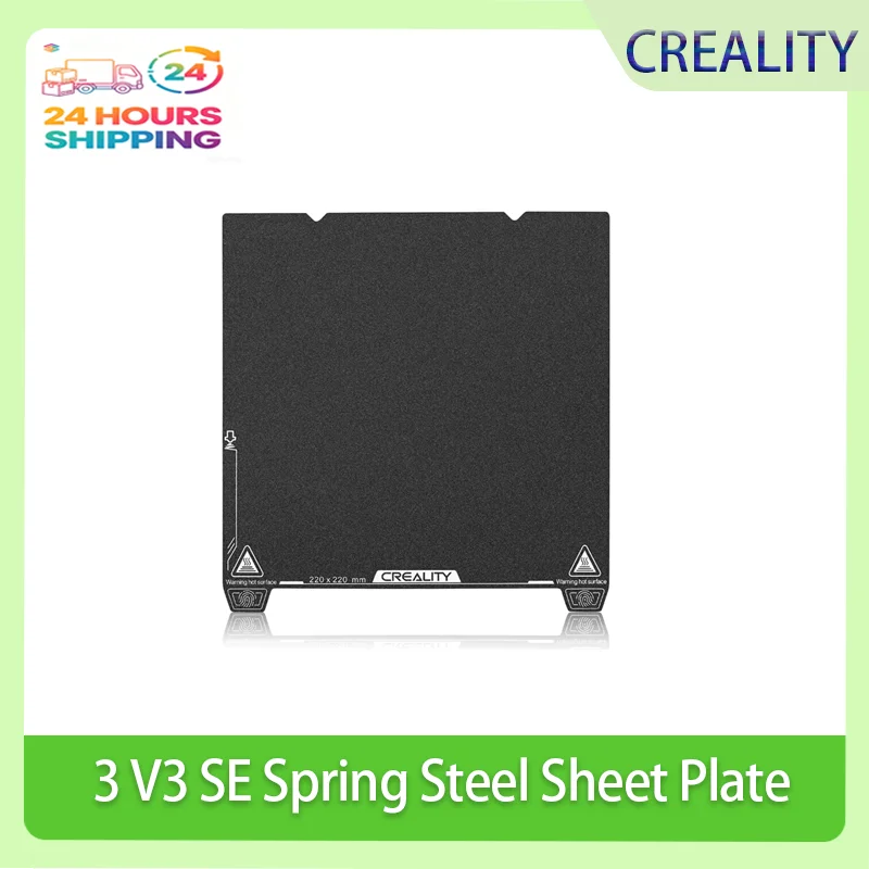 Creality Ender 3 V3 SE Federstahlblechplatte, magnetisch, flexibel, abnehmbar, Plattform-Set für Ender 3 V3 SE/3 V2/3 Pro, 220 x 220 mm