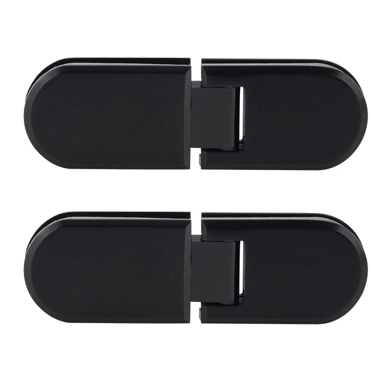 

2PCS 304 Stainless Steel Frameless Bathroom Glass Door Hinges Brushed Black Titanium Shower Glass Hinges Fixed Support Brackets