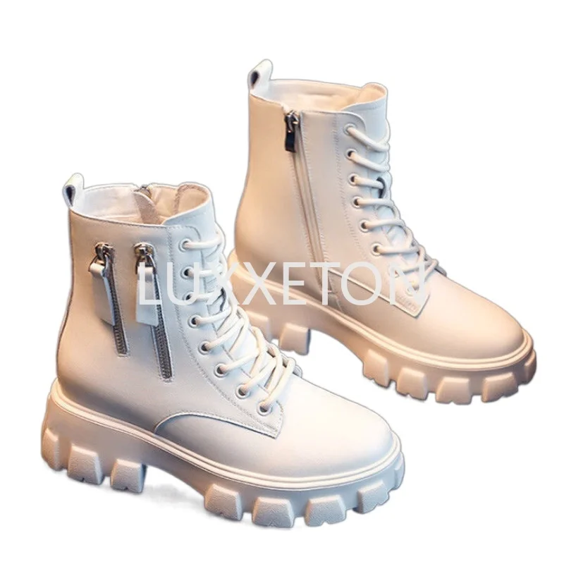 

Женские зимние ботинки, новинка 2023 года, плюшевая бархатная женская обувь, Теплые ботильоны, толстая хлопковая обувь, пушистые черные женские кожаные ботинки