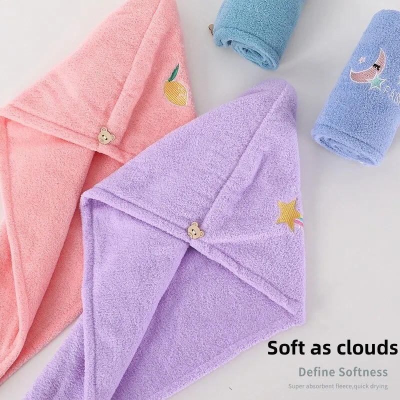 Shower Cap Womens Soft Microfiber Towel Dry Hair Head Fast Drying 1PCS