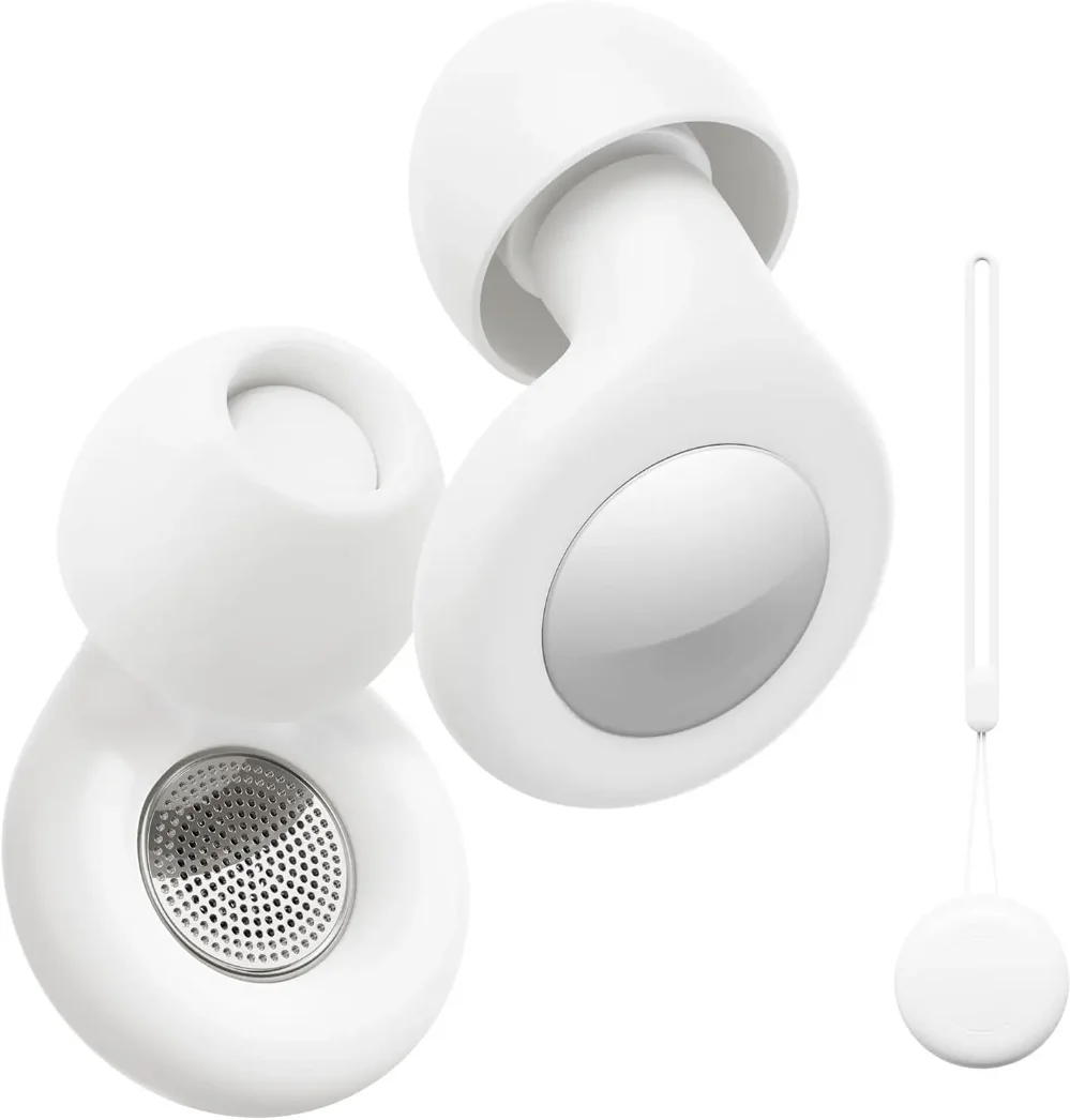 Noise-Cancelling Sleep Earplugs with 8 Reusable Silicone Tips - 25dB Sound Reduction Hearing Protection