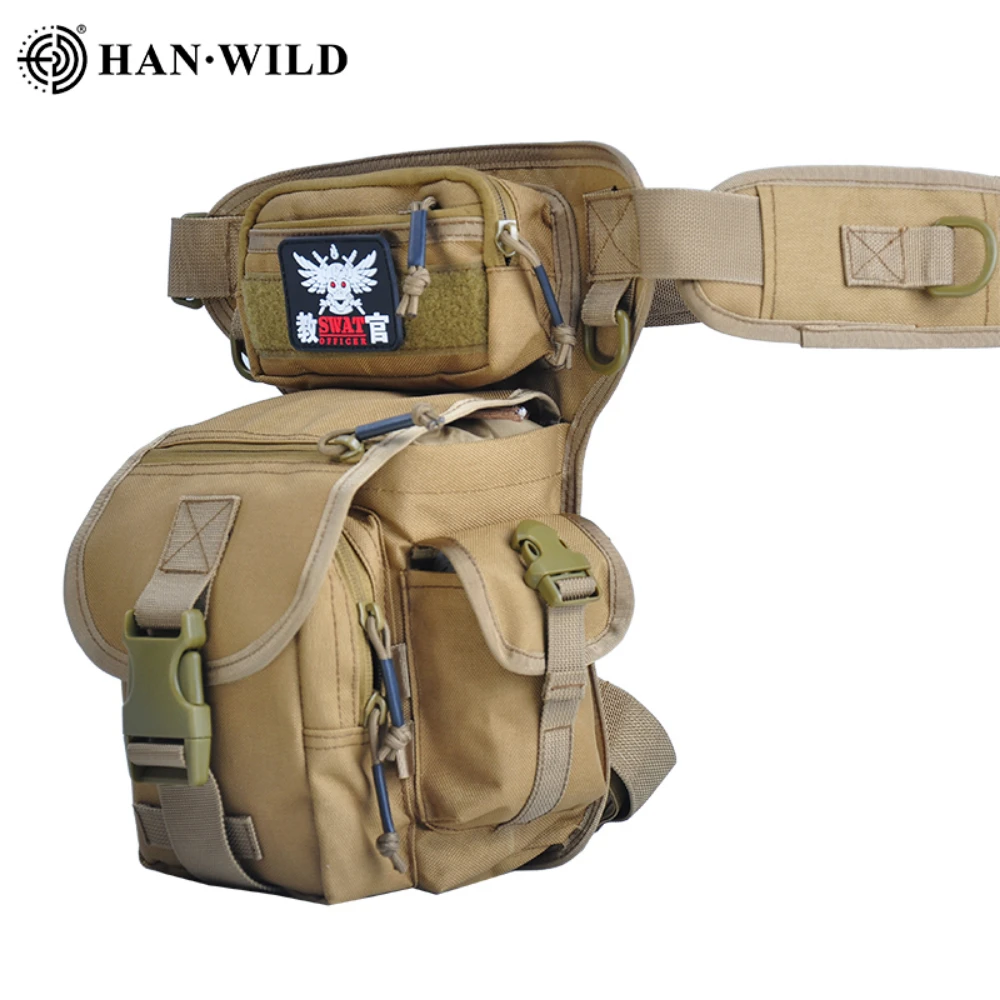 

HAN WILD Cycling Leg Bag Hiking Hunting Camping Military Waterproof Belt Bag 1000D Nylon Men Tactical Waist Pack Travel Belt Bag