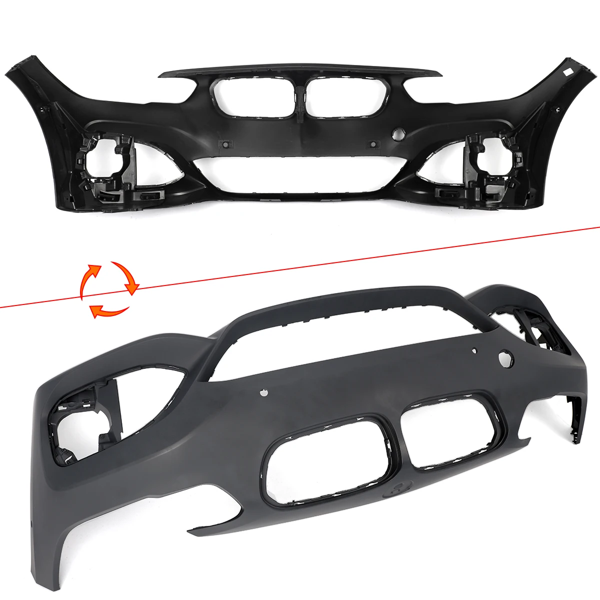 For 2015-2019 BMW 1 Series F20 LCI Upgrade To M135i Style Front Bumper Body Kits