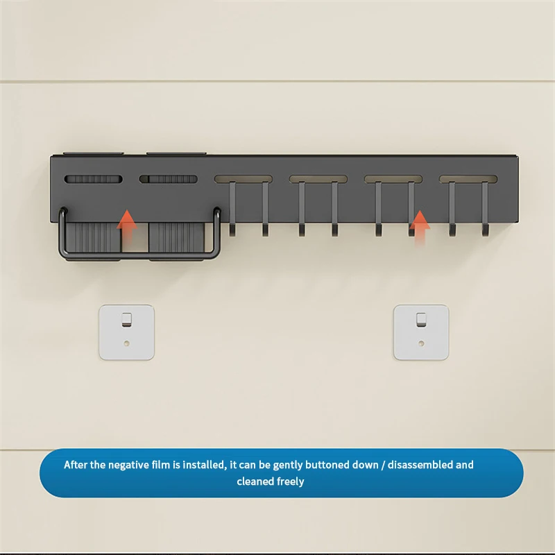 Estante de almacenamiento para cocina, soporte para cuchillos, estantes para  utensilios de cocina con 8 ganchos deslizantes, organizador de cuchillos  montado en la pared, estante de almacenamiento BANYUO