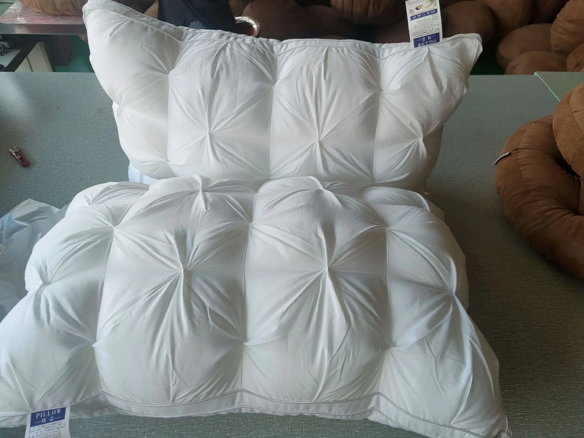 White Goose-Down Feather Pillow