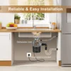 Garbage Disposals with Power Cord, Coutinuous Feed Food Waste Disposal with Sound Reduction (EM 200) 6