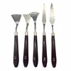 Oil painting scraper pigment palette knife Art acrylic gouache pigment spatula knife 9 sets 5