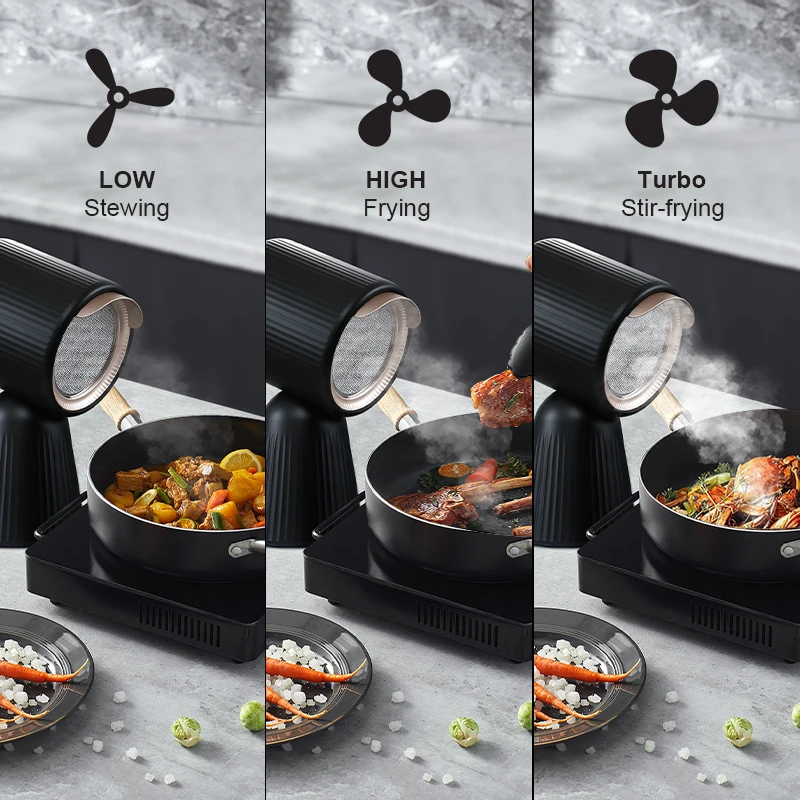 ‎Tieasy with 2 Speed Exhaust Fan Detachable Aluminum Filter Portable Range Hood ZMS-TBX8 5