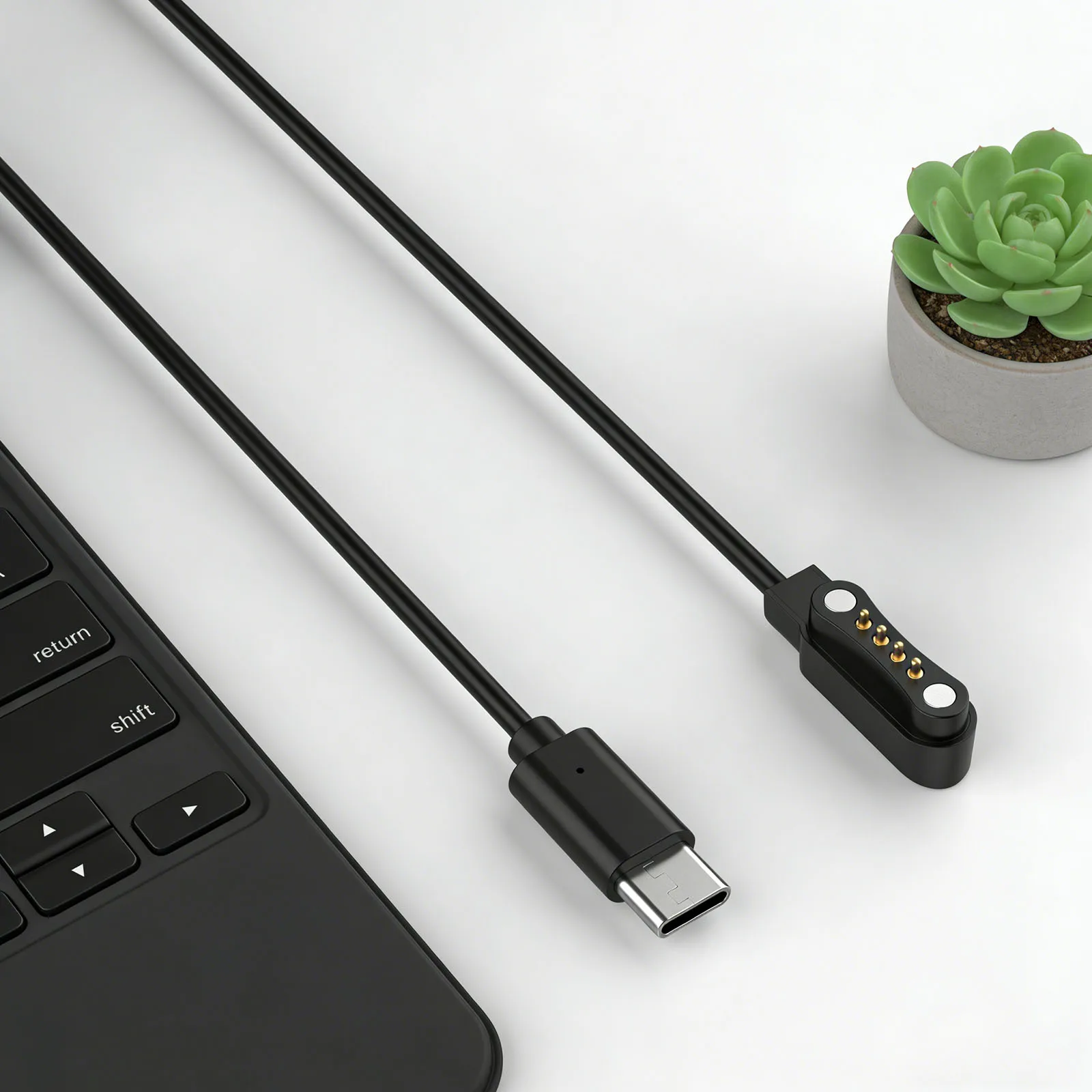 마그네틱 충전기 3.3FT 고속 충전 및 안전 보호 노트/프로 AI 음성 녹음기 액세서리용 USB-C 충전기