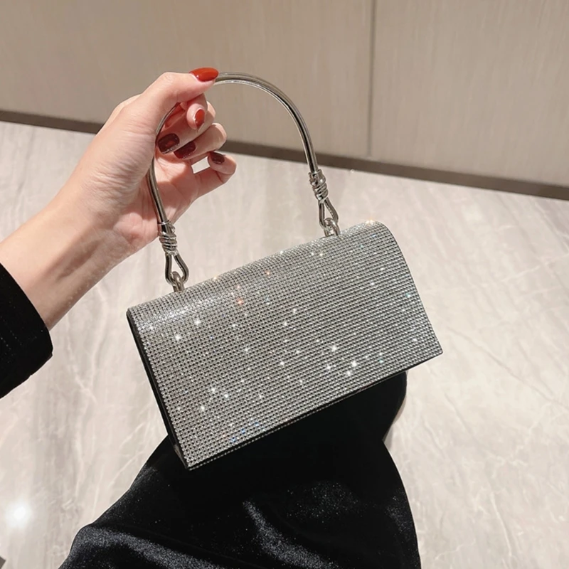 

Women's Evening Bag Exquisite Clutch Handbag Glitter Crossbody Bag with Chain Banquet Wedding Purse for Cocktail Party