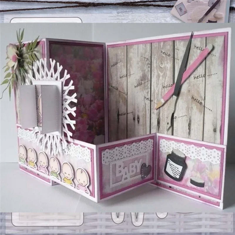 LUOFENG Matrices De Découpe Rétro En Acier Au Carbone Pour Scrapbooking