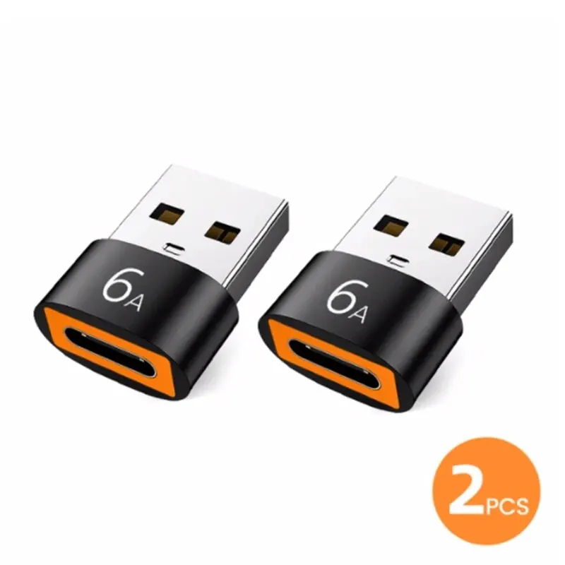USB To Type C Adapter 6A USB To Type C OTG Adapter USB USB-C Male To Micro Type-c Female Converter For Macbook Samsung S20 USBC OTG Connector
