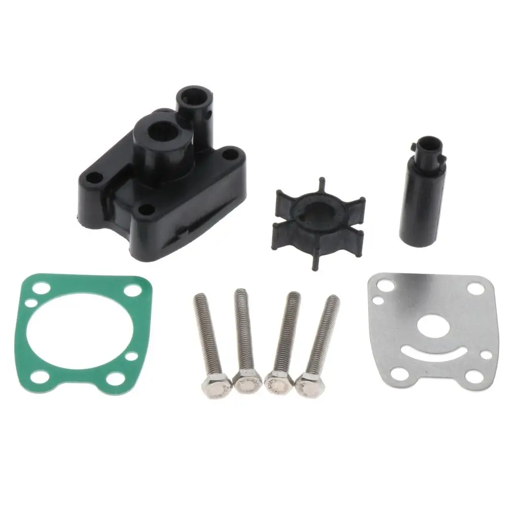보트 워터 펌프 임펠러 수리 키트, 야마하 4/5HP, 2 스트로크 선외 엔진, 6E0-W0078-A2/00, 보트 액세서리, 해양, 세트당 9 개