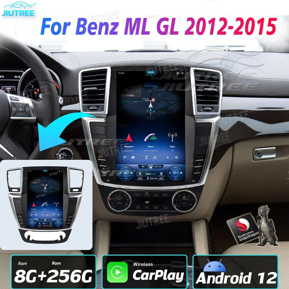 

Автомагнитола для Mercedes Benz ML GL 2012-2014, обновленная, 12,1 дюйма, обновленная, беспроводная, CarPlay, 8 ядер, Mltimedia Player, стерео, 2din