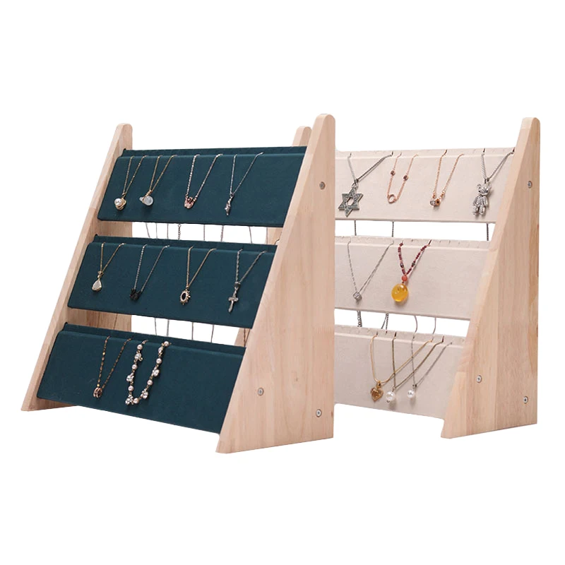 3-lagige hängende Form aus Holz für Schmuck, Halskette, Anhänger, Armband, Organizer, Ständer, Halter, Vitrine