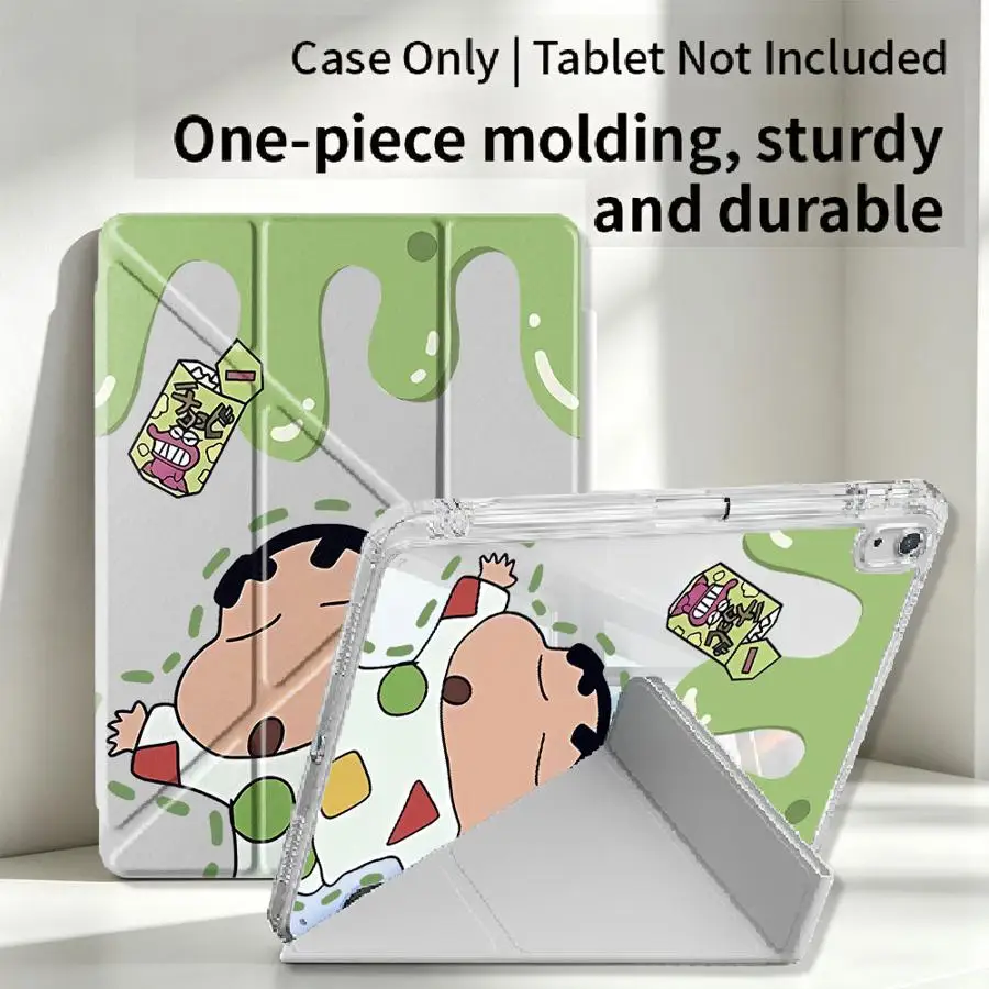 Cute Shin-Chan Tablet Case with Pen Slot Cover
