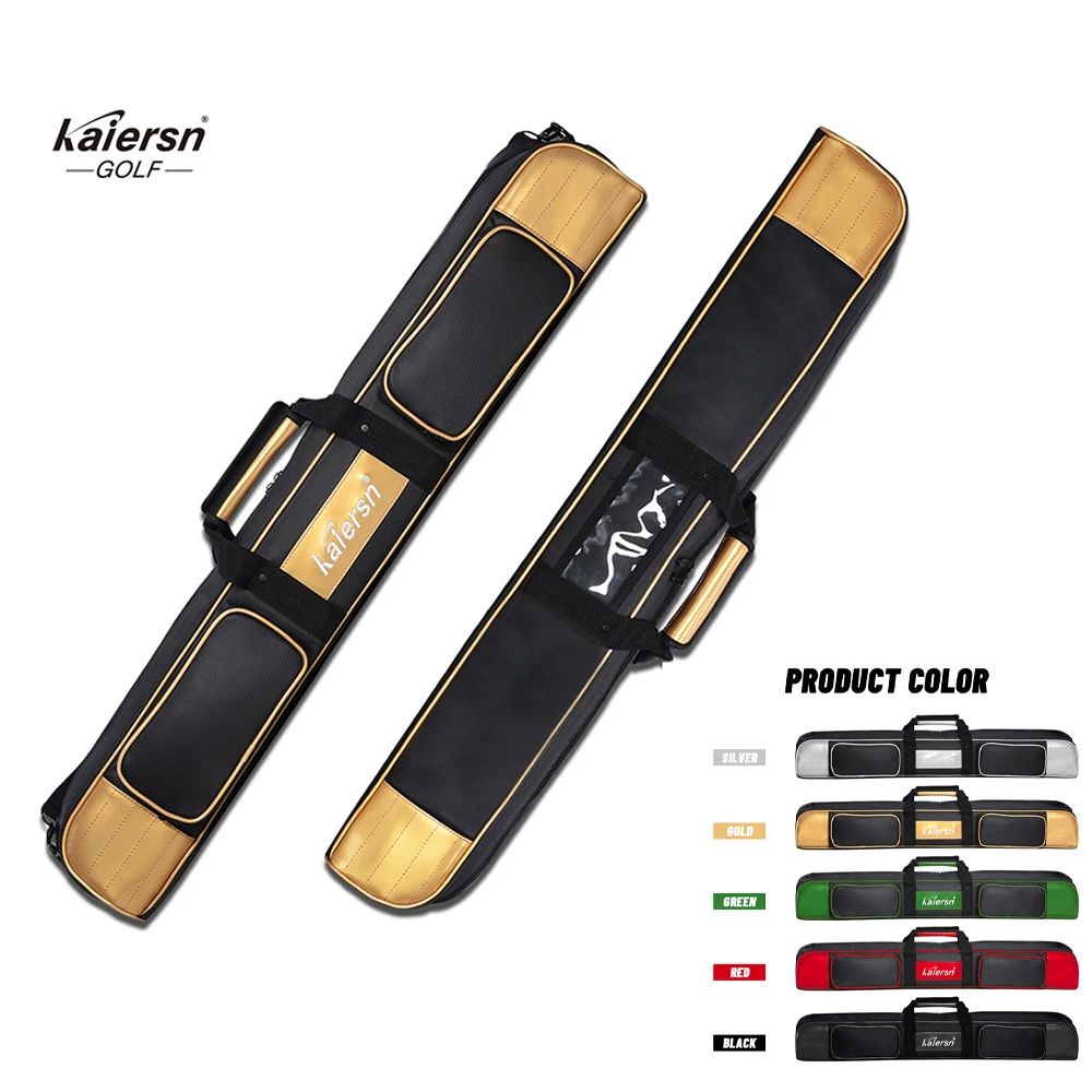 PU Single Shoulder Park Golf Club Bag Lightweight Carry Pouch for 2 Park Golf Clubs & Accessories