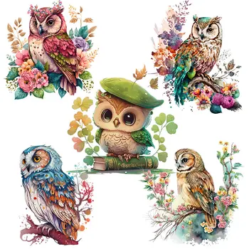 M417 Cute Cartoon lucky owl Wall Sticker Children's Room Decoration toilet Refrigerator Home Decals Sticker 1