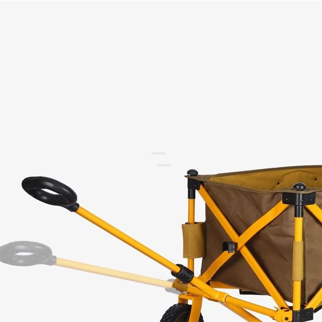 Kültéri Kempingkertek Összecsukható Bevásárlókosár Hordozható Otthoni Húzó Rúd Piknik Kocsi Kerekes Kerti Kellékek - Image 6