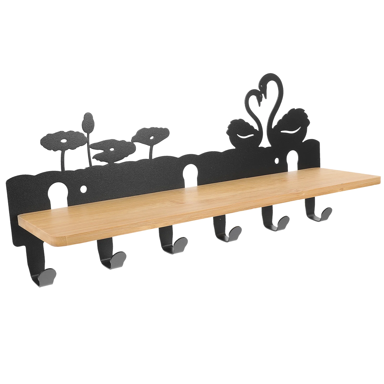 

Hook Rack The Hat Key Hanger for Wall Holder Cat Bamboo Mount Hooks Decorative Ftx