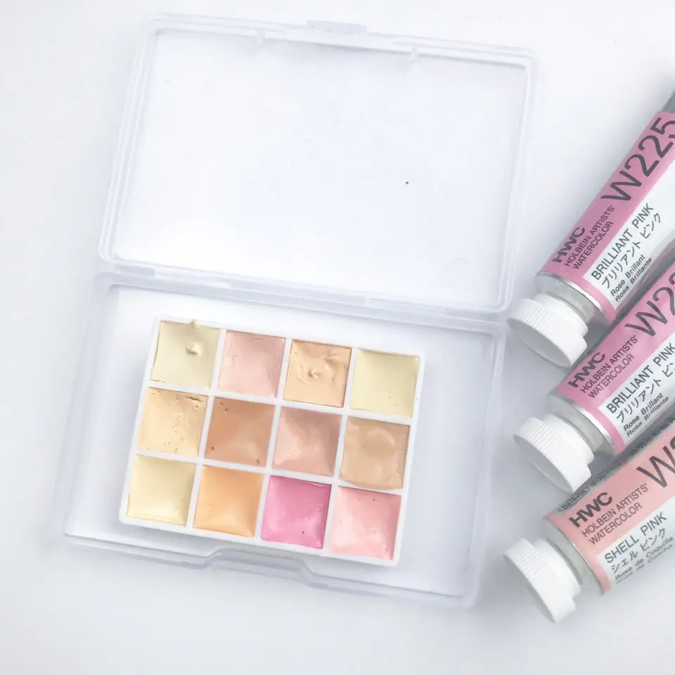 

36 color solid watercolor pigment, 48 color packaging, student art