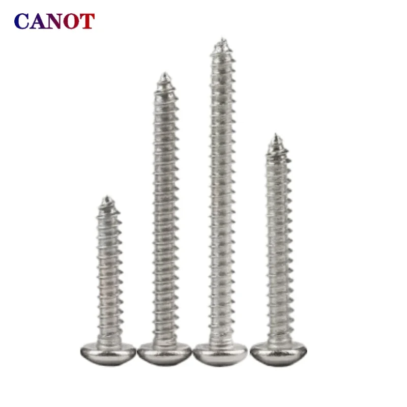 M1.4 M1.7 M2 M2.2 M2.6 M3 M3.5 M4 M5 M6 Small 304 Stainless Steel Cross Phillips Pan Round Head Self Tapping Screw