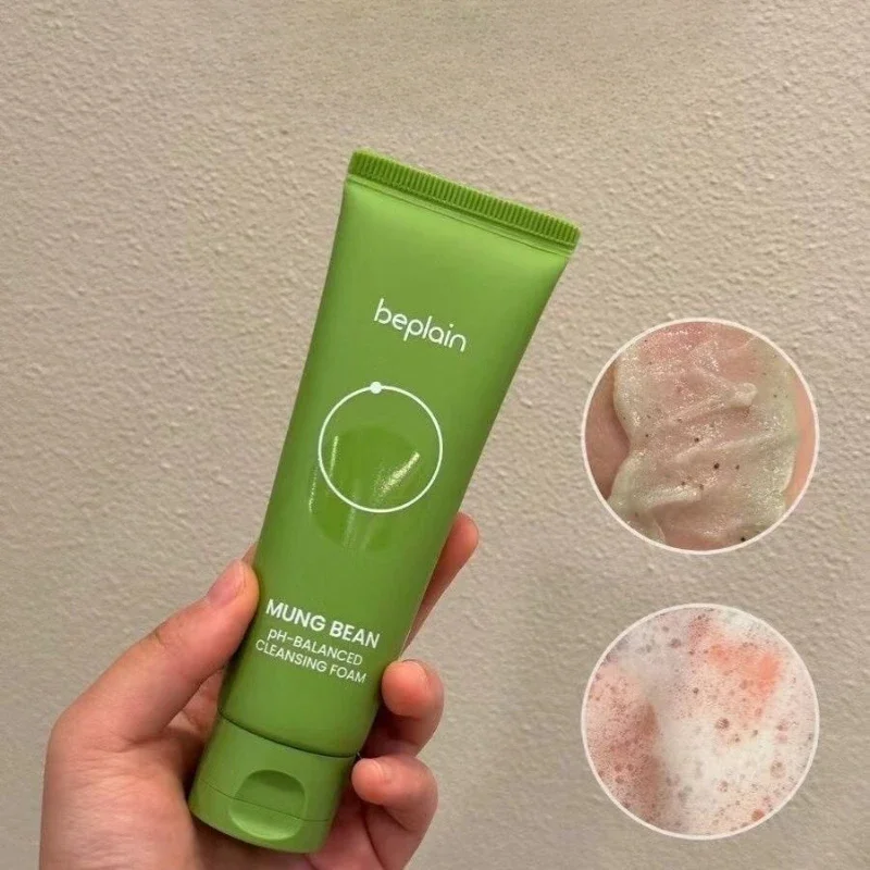 Korea Beplain Mung Bean Ph-balanced Face Cleansing Foam Facial Cleaning Care Products 1pc