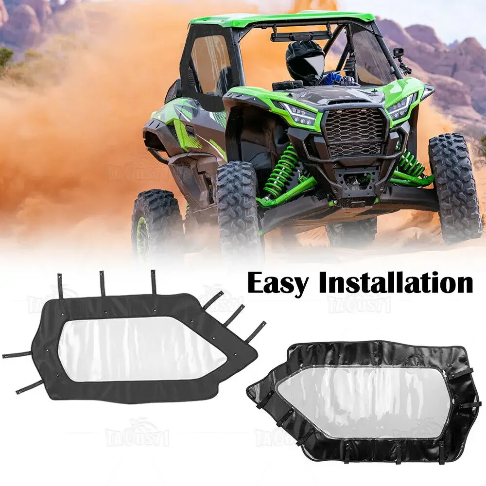 2020-2024 UTV Soft Cab Upper Side Door Enclosure Set For Kawasaki Teryx KRX 1000 m style carbon fiber door side mirror covers replacement for bmw g30 g20 5 series 17 2020