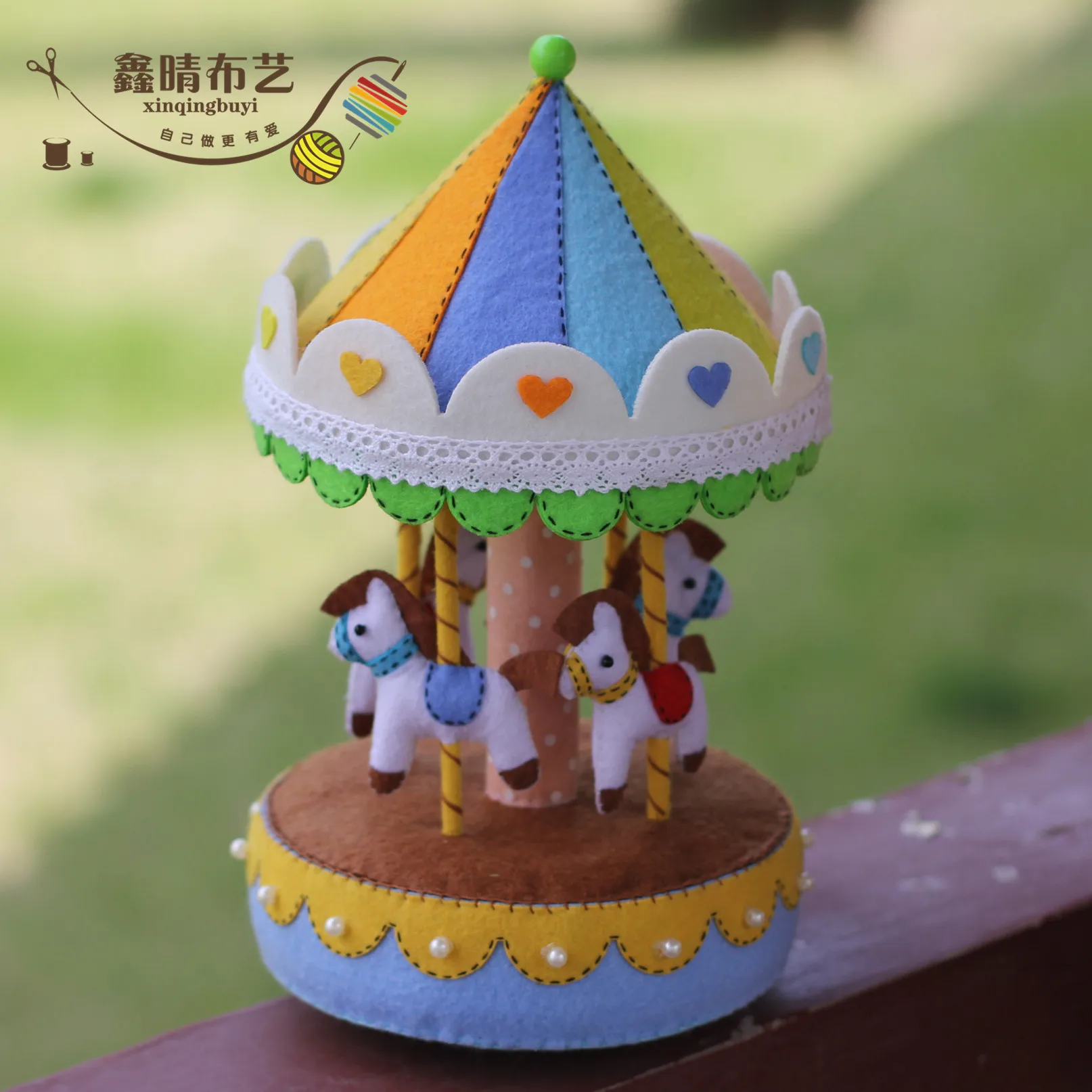 Trojan horse eight tone box Felt kit Non-woven cloth Craft DIY Sewing set Felt Handwork Material DIY needlework supplies