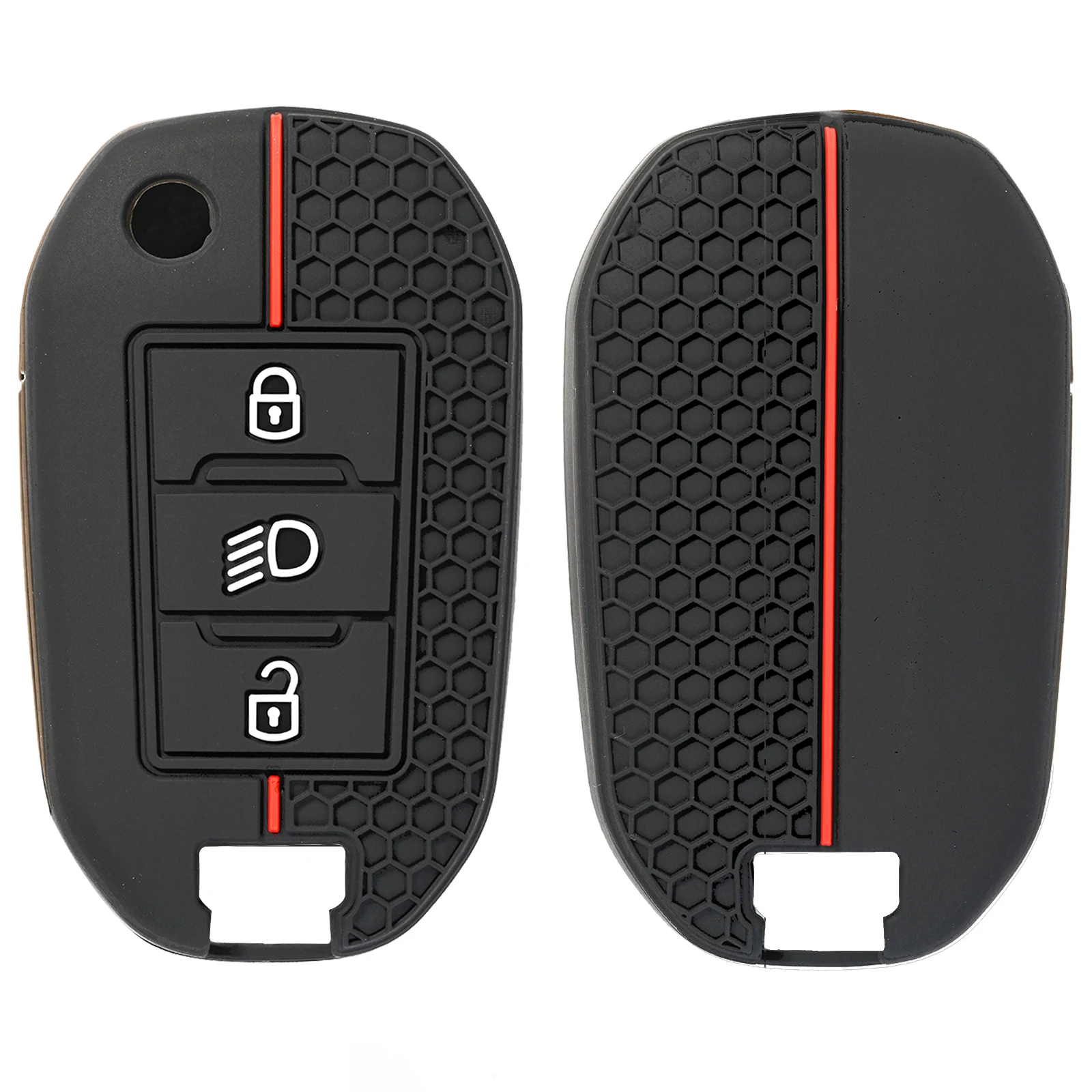 Silicone Key Car Remote Cover Shell Case Key Chain Holder Protector For Peugeot 308 Citroen C3 C4 Cactus C6 Berlingo key case key case cover car key shell car key chain