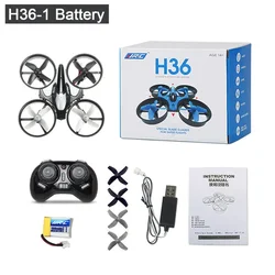 Mini RC Drone 4CH 6-Axis Headless Helicopter with 360° Flip - Remote Control Quadcopter Toy (H36-Black-1Battery)