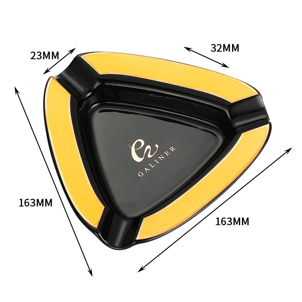 Galiner Cigar Ashtray Ceramic Portable 3 Holder Cigars Ash Tray Home 50th Aniversary Accessories Cigar Gadgets ceramic ashtray