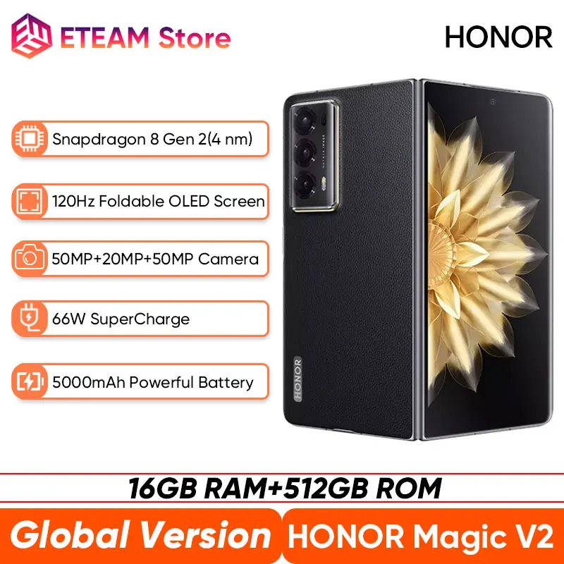 honor magic v2 グローバル版 グローバル版 HONOR Magic V2」と折り畳みのコンセプトモデル