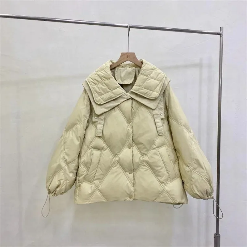 2023 New Women Down Jacket Winter Coat Female Short Parkas Loose Thick Warm Outwear Leisure Time Versatile Fashion Overcoat