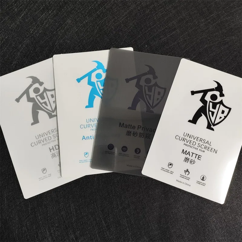 50pcs TPU Soft Hydrogel Film For Cutting Machine Plottter HD/Matte/Privacy Flexible Film For MobilePhone Curved Screen Protector