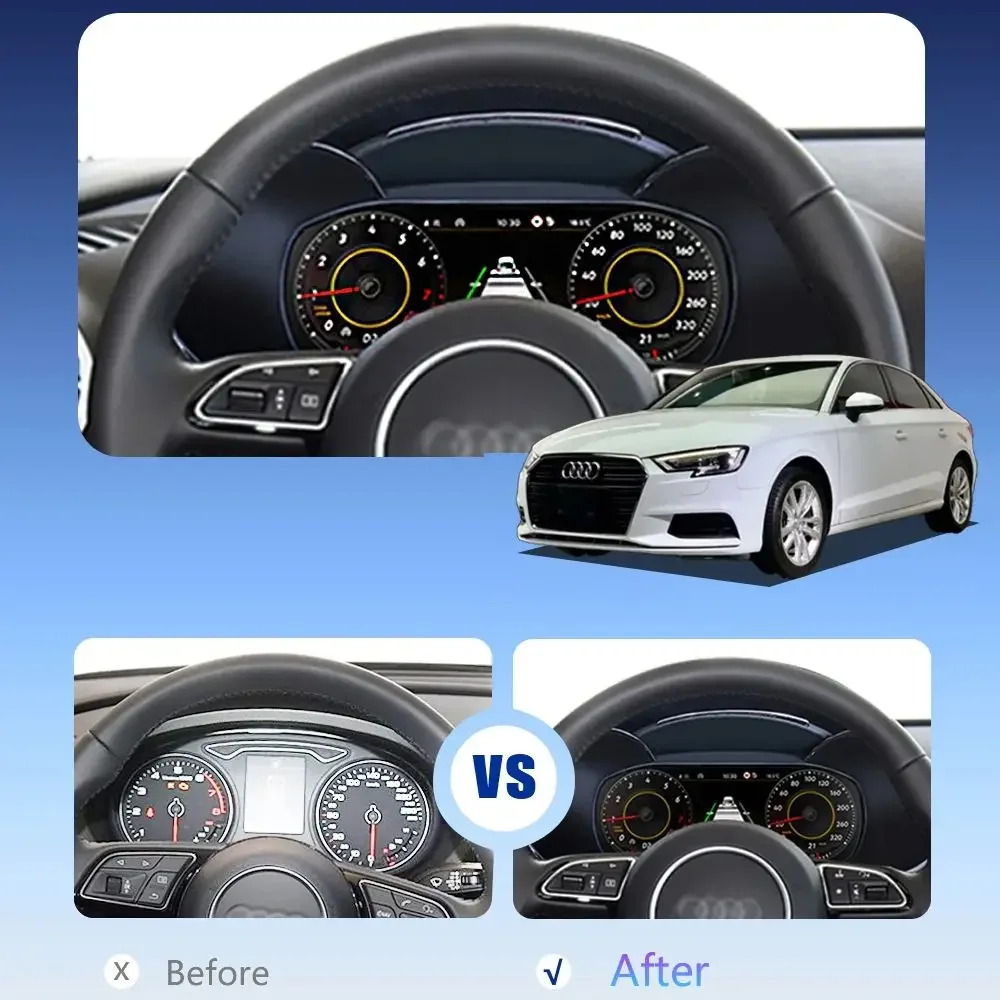 Velocímetro digital de 12.3'' para AUDI A5 posteriores a 2017, panel de tablero, instrumento de cabina virtual 6