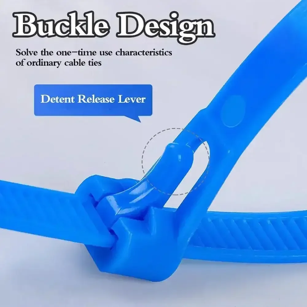 Description Picture 4 of itemReusable Cable Ties Cable Lock Loop Nylon Ties Self-locking Cables Ties Organizer Binder Lock Strap Zip Tie Binder Wholesale