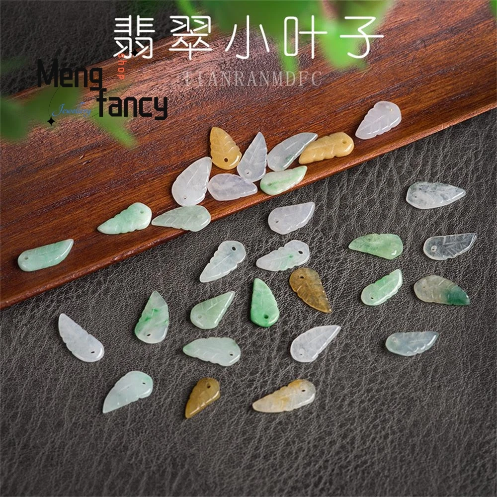 

Natural Myanmar A-goods Jadeite Leaves Jade Loose Beads Handmade DIY Materials Beading Accessories Exquisite Fashion Jewelry