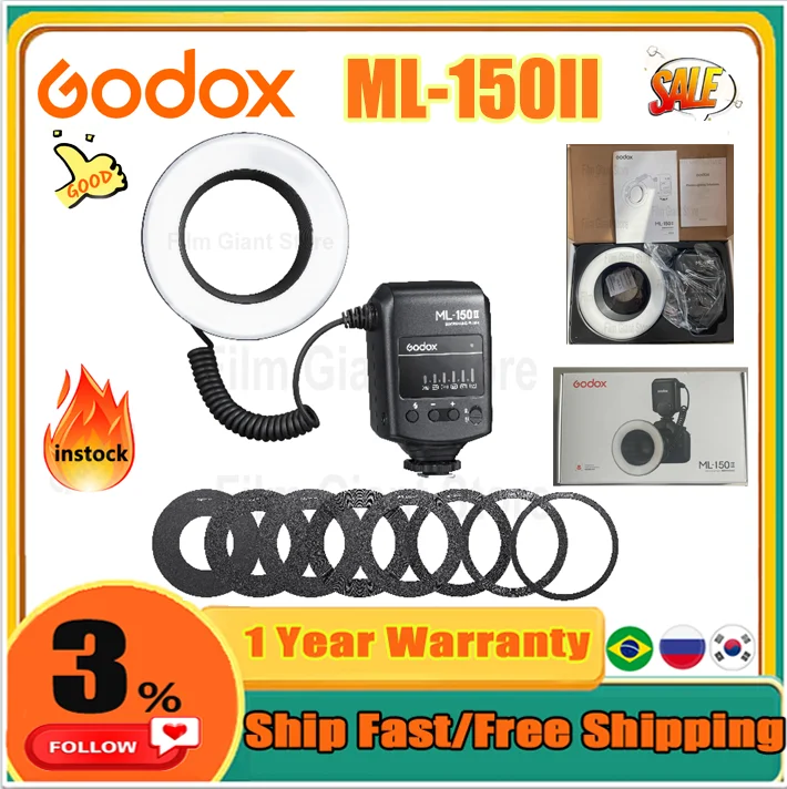 GodoxML150ML150IIMacroRingSpeedliteFlashLightForCanonNikon