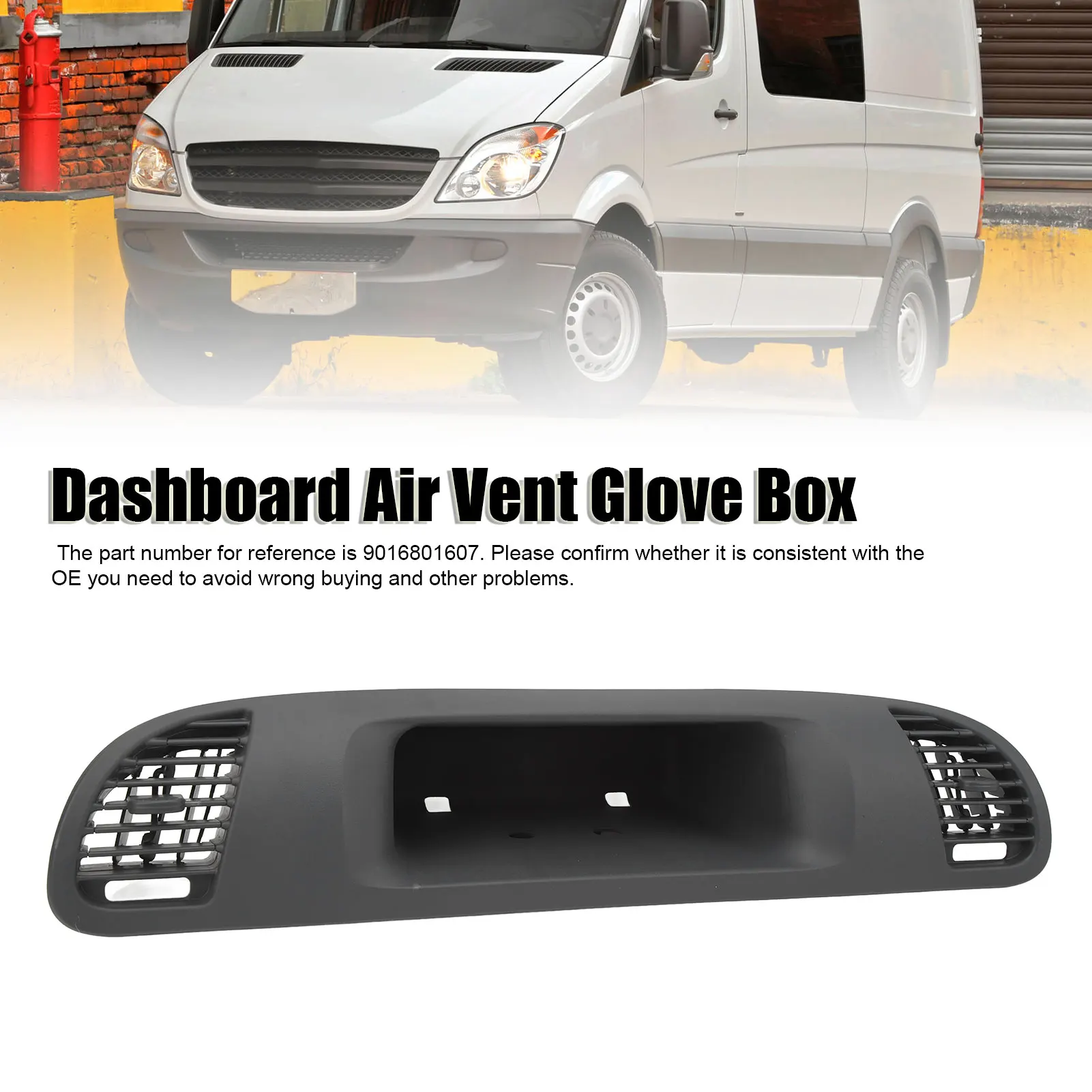 Dashboard Air Vent Glove Box Car Dashboard Storage Compartment 9016801607 Replacement For Mercedes-Benz Sprinter 1999 to 2006 car interior trim