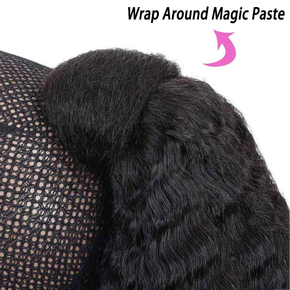 Kinky Straight Wrap Around Ponytail Human Hair 100g Brazilian Pony Tail Remy Hair Clip In Ponytail Extensions For Women human hair extensions